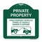 Signmission Private Property Unauthorized Vehicles Towed at Owner Expense with Graphic, A-DES-GW-1818-23245 A-DES-GW-1818-23245 - alternate 1